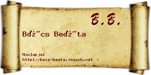 Bécs Beáta névjegykártya